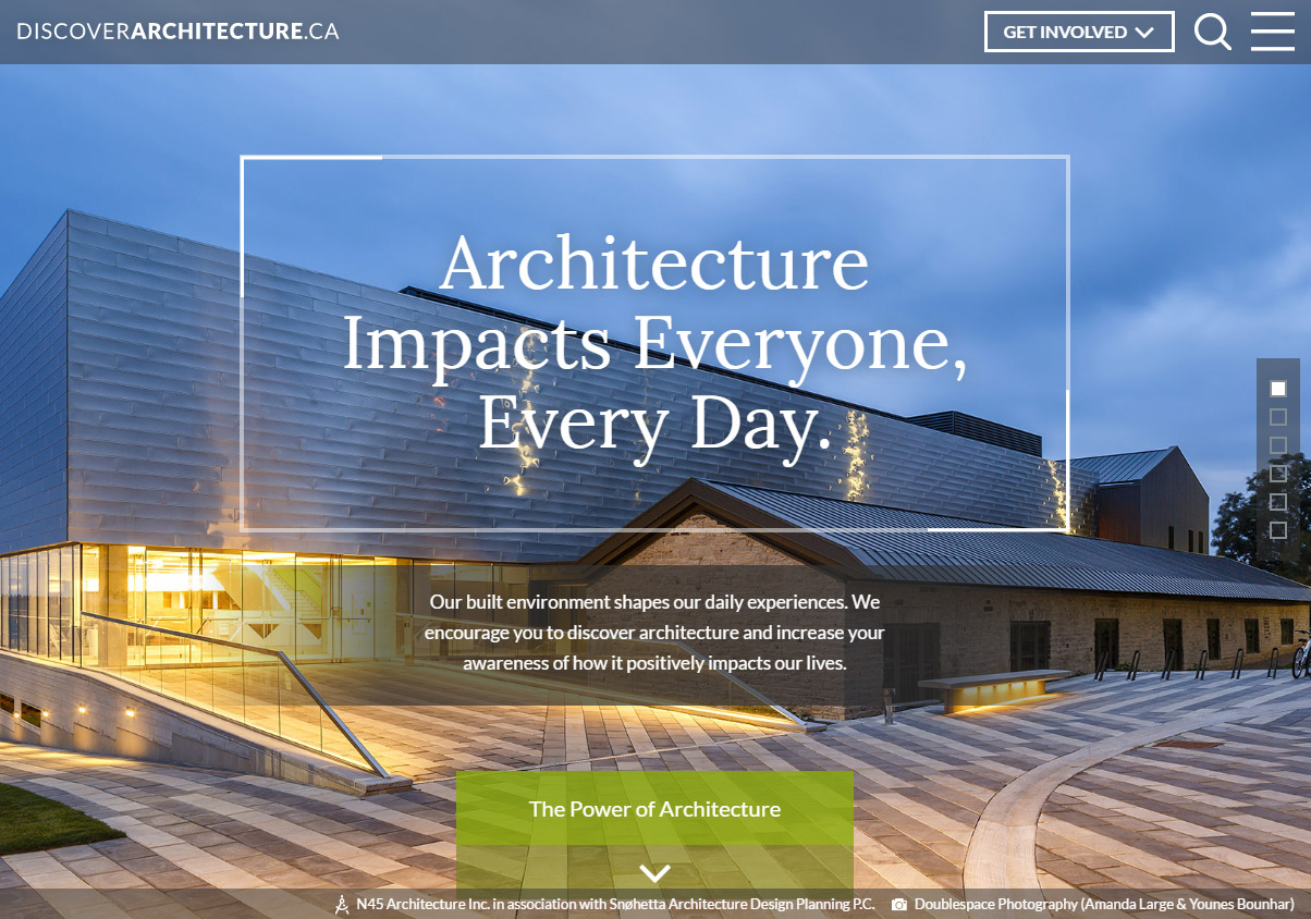 Discover architecture - Toronto WordPress development and web design 