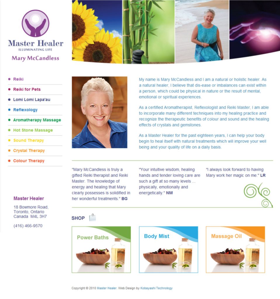 An E-commerce Shopping Cart for a Master Healer