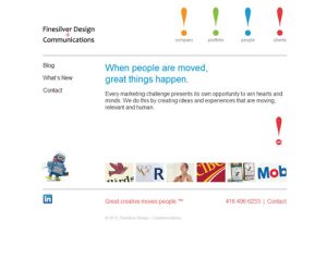 Finesilver Communications website homepage