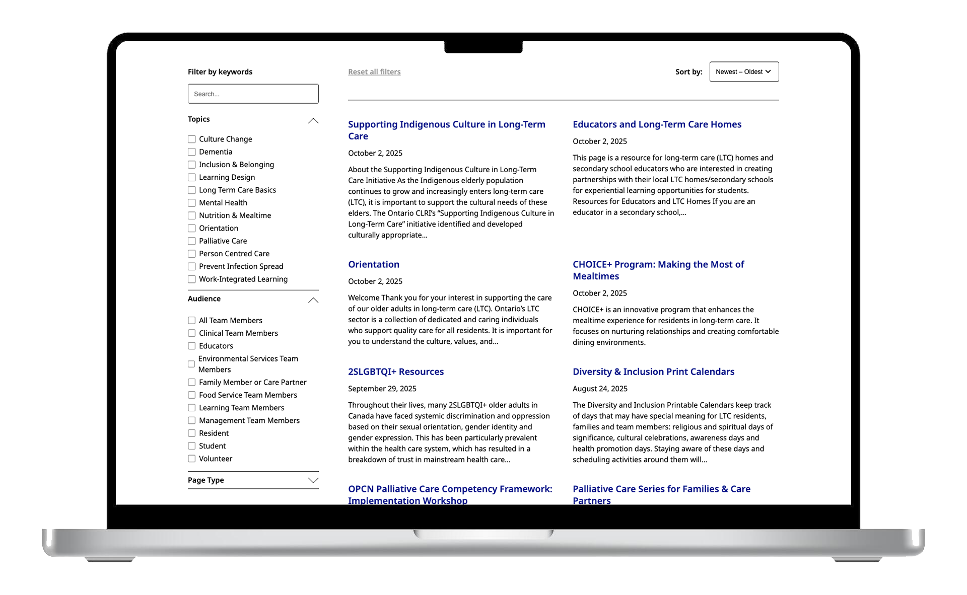CLRI website screenshot